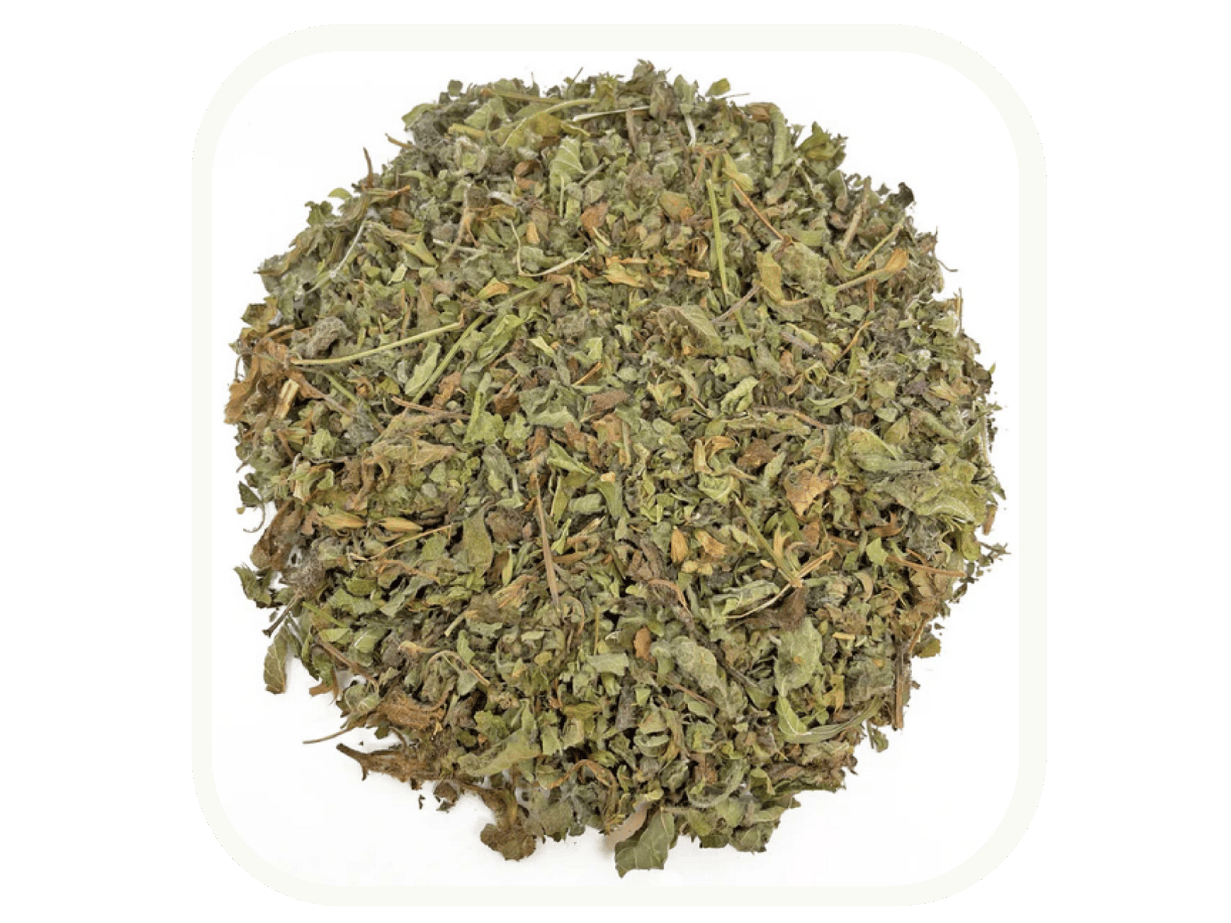 Pile of dried lemon balm